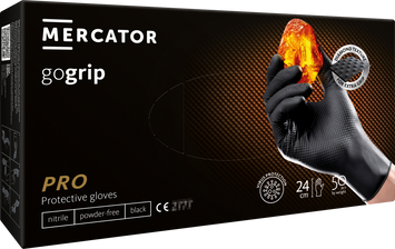 Рукавички нітрилові Mercator Gogrip Black, 50 шт 5053 фото